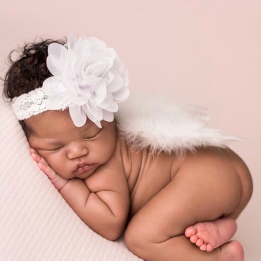 ▪️HP/Angels Chiffon Wings and Lace Headband Set